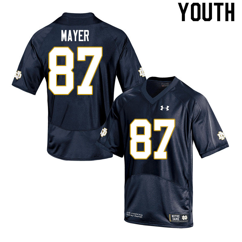 Youth NCAA Notre Dame Fighting Irish #87 Michael Mayer Stitched College Under Armour Authentic Navy Football Jersey EK10B06WL